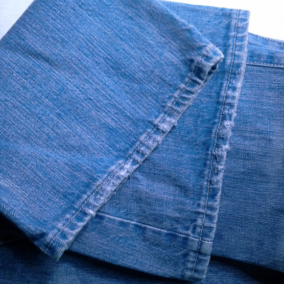 Abercrombie & Fitch jeans Sz 4R Madison Boot cut Low rise Distressed Lt med blue - Picture 4 of 14